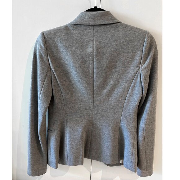 Grey Blazer Jacket Womens Size XS Casual Long Sleeve Jersey Knit - Picture 6 of 9